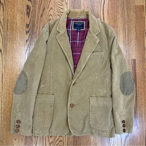 American Eagle Outfitters Plaid and Tan Corduroy Detail